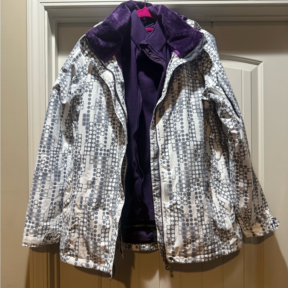 Under Armour Women's Purple and Gray Ski Jacket